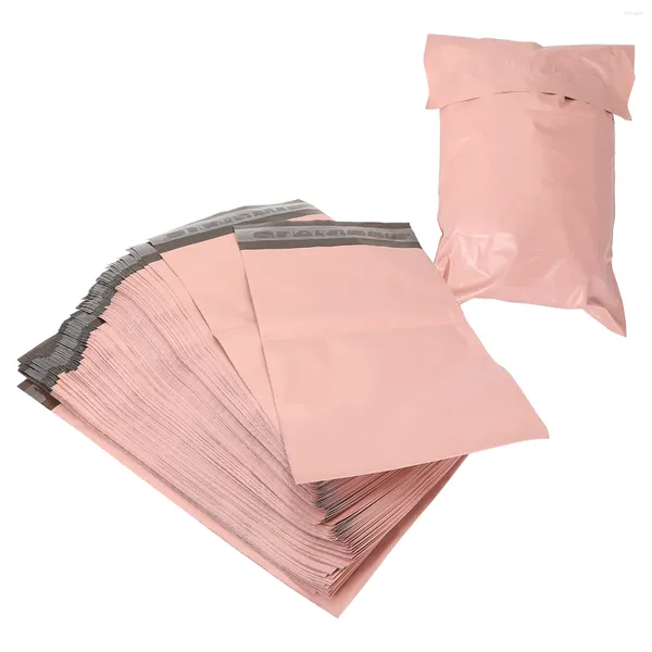 Aufbewahrungstaschen 100 PCs Kleiderverpackung Pink Courier wasserdichte Mailing -Selbstversiegelung Express -Lieferung verdickte