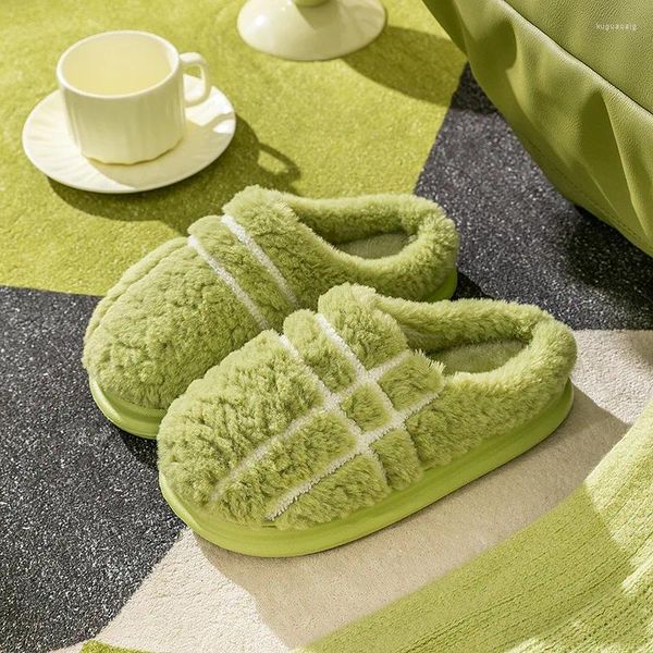 Slippers Asifn Cotton Men and Women Women Pluxh Home Home Indoor Simplicity