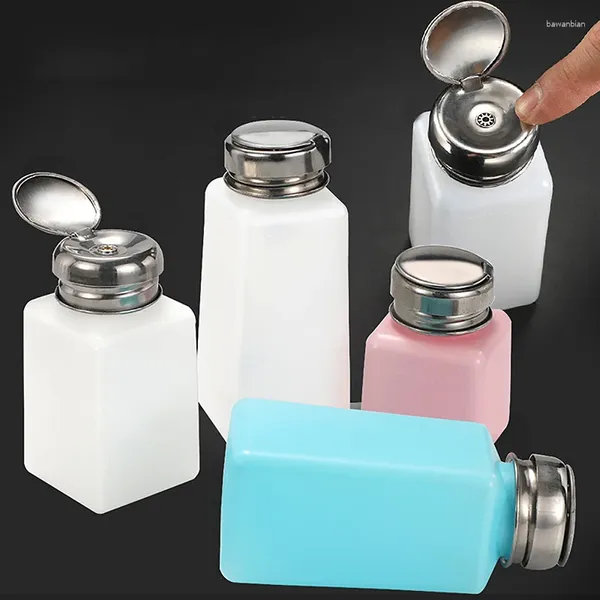 Speicherflaschen 100/2/250 ml Flüssigkeit Press Antistatischer Nagellack entfernen Sie den Spender Reiniger Pumpen nachfüllbarer Flaschenhalter Salon Make -up
