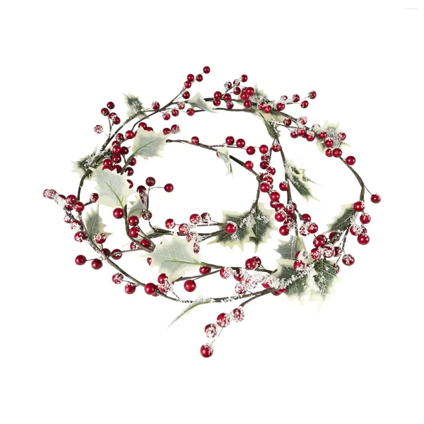 Flores decorativas Berry Garlands Faux Plant Natal Tree pendurada Ornamentos