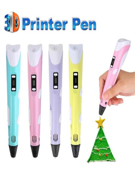 3D -Drucker -Stift -DIY -3D -Drucker der zweiten Generation Pla Filament Arts 3D Stift Zeichnen kreatives Geschenk für Kinder Design Malerei USB -Kabel Cha2491680