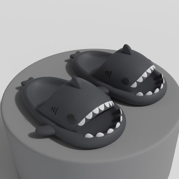 Sandali di squalo diapositive per donne pantofole uomini carino novità cartone animato anti-slip di punta di piedi scivoli sandali di squali leggeri estivi schiuma