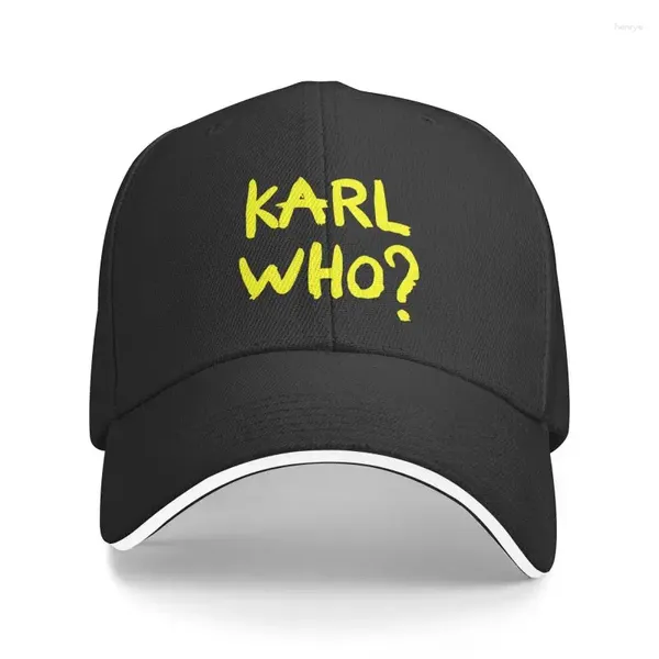 Caps de bola Moda Karl amarelo que slogan Baseball boné homens mulheres ajustáveis no pai de capim -papai performance