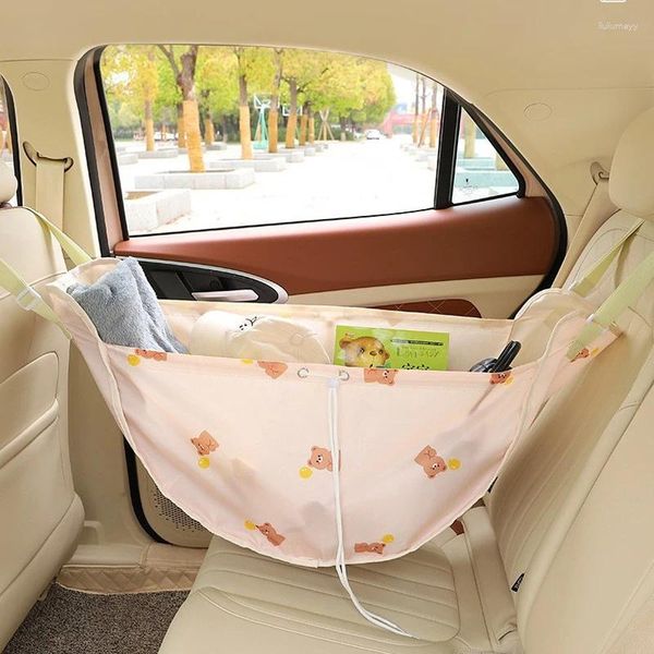 Aufbewahrungsboxen tragbare Mama -Tasche Große Kapazität Hängende Autos Rückhalter Kinderwagen Baby Gegenstände Kleidungs Organizer String Travel