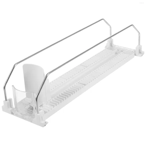 Scaffali di stoccaggio cucina Drink per bevande a spinta in plastica Plasticonstrella Bottiglia di acqua White Sollit Out Scaffali