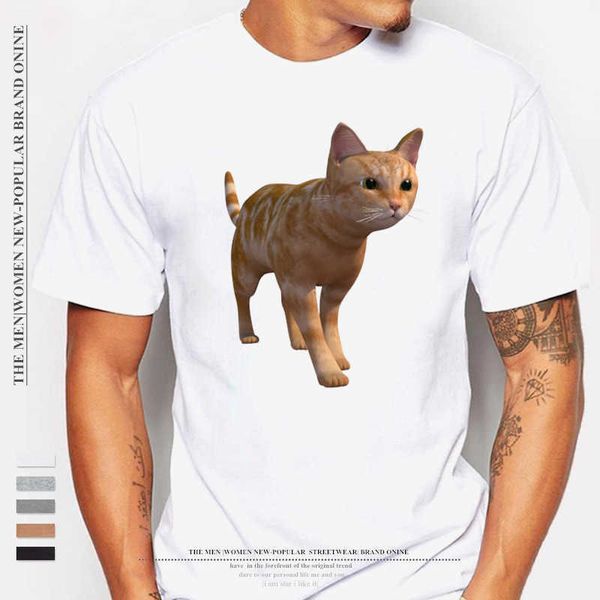 2023 Yaz Mens T-Shirt Kısa Kollu 3D Kedi Tarzı Temu