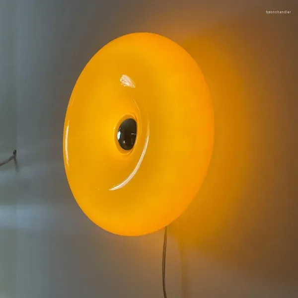 Lampade a parete Luci di vetro a LED NORDICA Arancia Donut Ambiente Lampada da letto Camerazione da letto Soggio