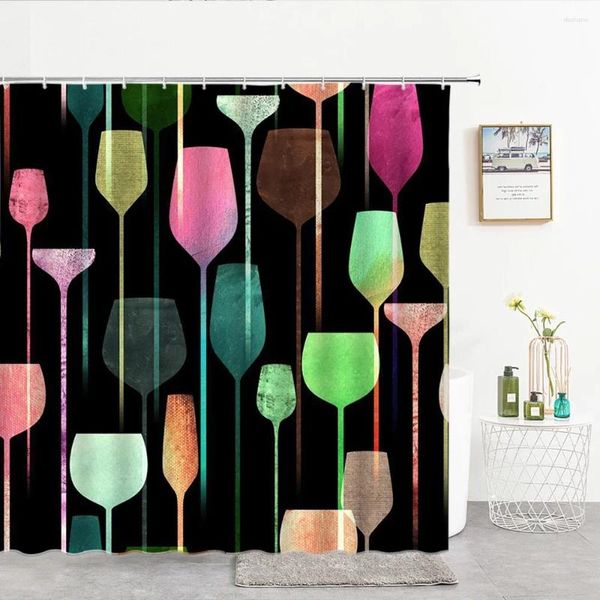 Tende da doccia impermeabile tende da bagno moderno panno da stampa 3d 3d con ganci schermo di decorazione