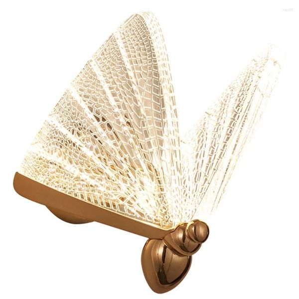 Настенная лампа современная бабочка световая спальня творческое золото для кафе столовой гостиной