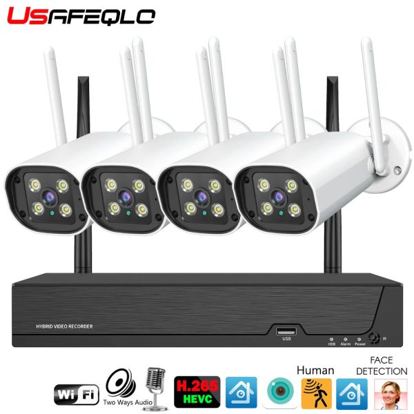 System 8ch 3,0MP HD Audio беспроводной PTZ NVR Kit P2P 4CH 5,0MP Indoor Outdoor IR Night Vision Security IP Audio Camera Wi -Fi Система видеонаблюдения