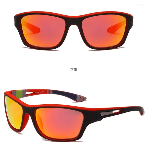 Sonnenbrille rechteckige winddichte Sonnenbrille polarisierter Spiegel maßgeschneiderte Myopie minus verschreibungspflichtiger Linsen -1 bis -6