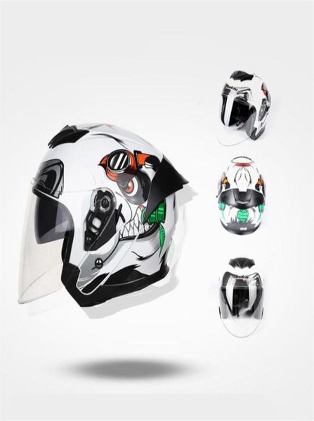 Jiekai Motorradhelm halbe Deckung MEN039S und Women039s Racing Half Helmet7564109