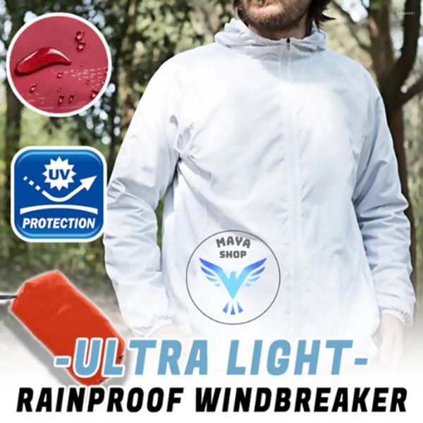 Jaquetas masculinas Camping Windbreaker Jacket Men e Women Casual Velas Capa de Rainas Proteção Sun Proteção à prova de chuva Roupas de melhoria