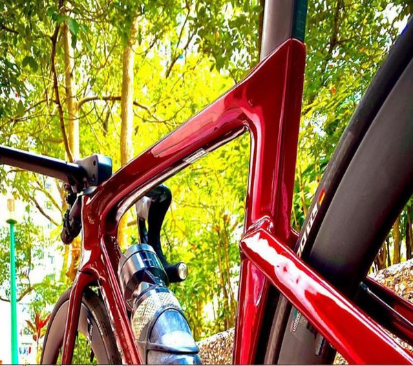 Estrutura de carbono de bicicleta de bicicleta de estrada nova personalizada com bolo de bolo de carbono Bicycle Brake Thru Exle 10012mm 14212mm pode dpd xdb ship1321113