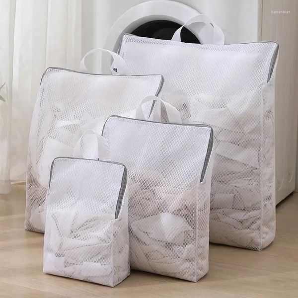 Bolsas de lavanderia Máquinas domésticas de bolsa de poliéster dobrável para lavar roupas de roupas íntimas pacote de cuidados com roupas ao ar livre Ferramenta de organizador de roupas de viagem