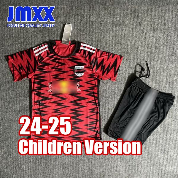 JMXX 24-25 New York RB Child Soccer Trikots Kit Kid Uniformen Jersey Football Shirt 2024 2025 Top und Shorts Children Version Version