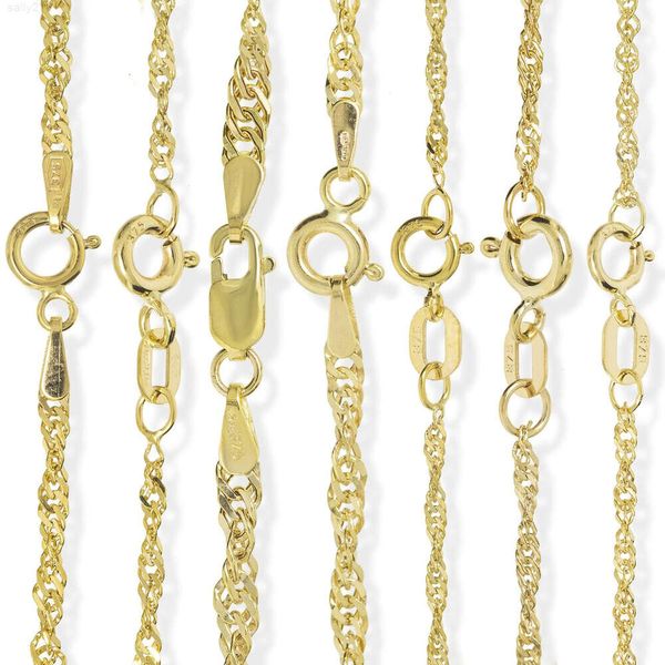 Чистое золотое ювелирное ожерелье Золотой цепочки для мужчин доступные золотые цепочки
