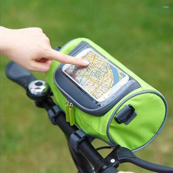 Aufbewahrungsbeutel im Freien Reisetasche mit Touchscreen Wanderbike vorne vorne