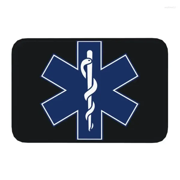 Tappeti EM-T Star of Life Paramedico Pavimento della porta d'ingresso Tappetini da bagno di emergenza per esterni tappeti garage tappeti