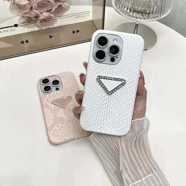 Snakeskin strukturierte Designer -Telefonhülle für iPhone 15 14 13 12 11 Pro Max XS X XR 15Pro 13pro Luxury Case Objektivschutzschutzabdeckung