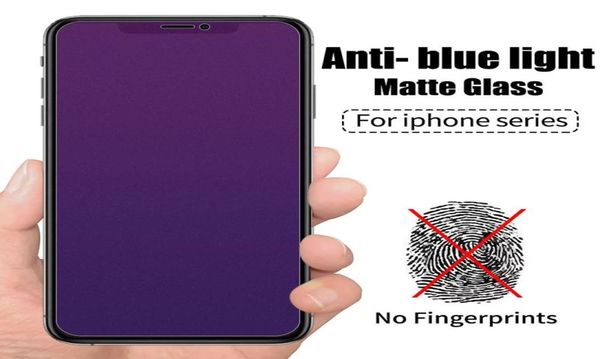 Протектор анти -фиолетового синего света для iPhone 12 11 Pro XS Max XR 8 7 6 плюс защитное измеренное стекло 8011701