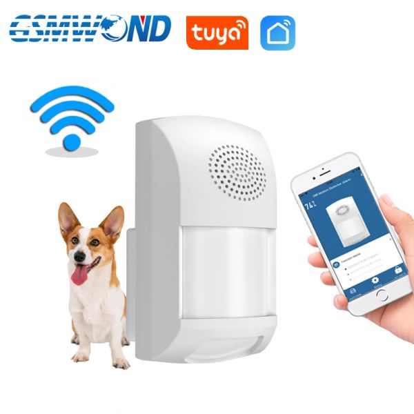 Детектор Tuya Wi -Fi Инфракрасный детектор PIR PIR Human Sensor 25 кг анти -PET Sound Alarm работает с приложением Tuyasmart Smart Life