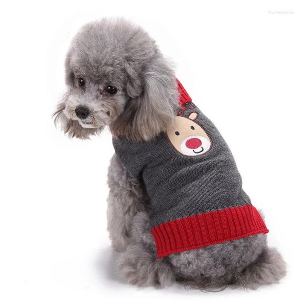 Собачья одежда милый лось рождественский свитер оленей в трикотаж.