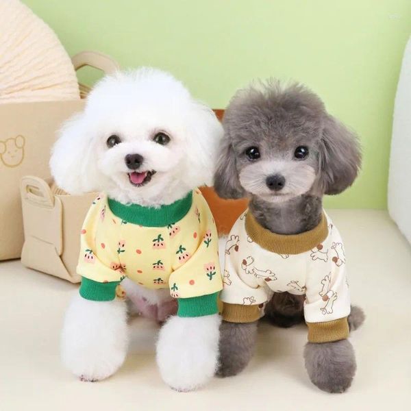 Abbigliamento per cani vestiti di fiori carini inverno cucciolo caldo cappotto per pet vestiti orsacchio