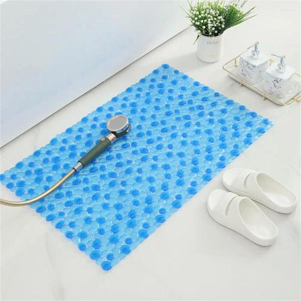 Tapete de tapete não deslizamento sem odores tapete de piso forte sucção decorativa padrão prático de pedra anti-slip bathtub kitching fofot