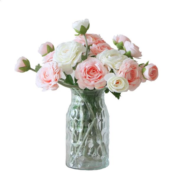 Gefälschte Kamellienkünstigblumen Flor künstlich für Dekoration Haus Luxus Dekoration Gegenstände Haus Dekor süße Tisch 240328