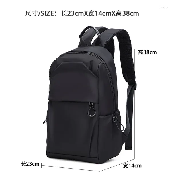 Рюкзак маленькие мужские рюкзаки спортивные открытые мужчина школьная сумка мода оксфордская ткань мини -путешествие мешки на плечах для мужчин 2024 Black rucksack