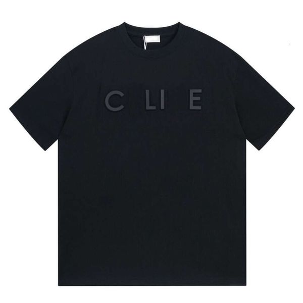 Designer Luxus Celins Classic 2024 Sommer Neues T-Shirt mit kurzärztem Kurzarm, reine Freizeit, Männer und Frauen im gleichen Stil, Liebhaber heißes Polo-Shirt