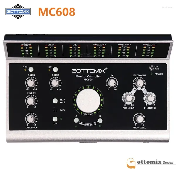 Microfoni Originale Gottomix MC608 Recording Studio Monitor Controller con interfono Supporto di ascoltare la manopola grande e secca