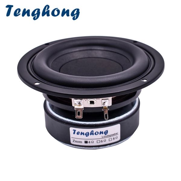 Спикеры Tenghong 1pcs 4 -дюймовый динамик сабвуфера 4/8ohm 40 Вт глубоко басовый магрочный пикер Hifi Book Sleas