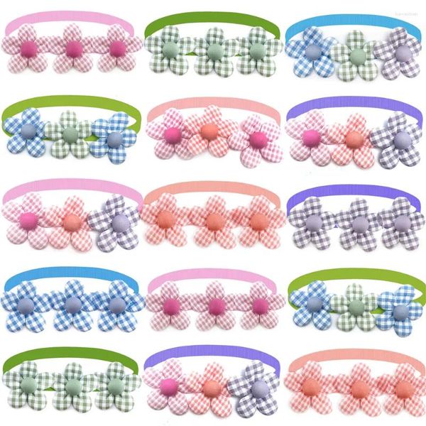 Abbigliamento per cani 50/100 pezzi cuccioli di cucciolo cani regolabili con papilla cravatta cravatta per la moda per la moda accessori per piccoli.