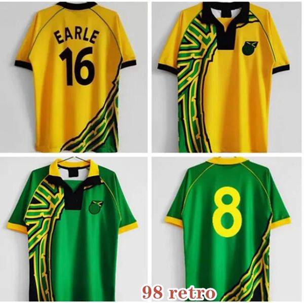 97/98 Maglie da calcio retrò Jamaicas Home Reggae Boyz Gardner Sinclair Brown Simpson Cargill Whitmore Earle Powell Gayle Williams 1998 Shirt calcistiche via