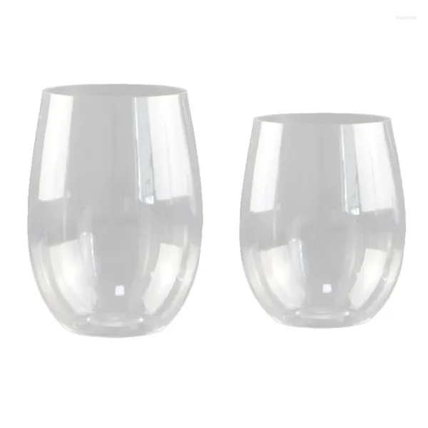 Copas descartáveis palhas de vinhos sem haste de plástico 12 oz 16 reciclable e BPA à prova de quebra e BPA