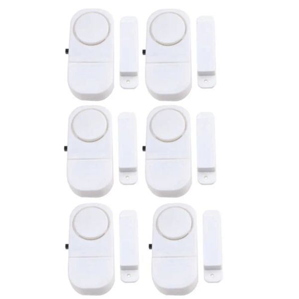 Detektor 6sets/Pack für Sicherheit Fenster Fenstermagnetsensor Einbrecher Alarmschutz Anti -Diebstahl -Tür Alarmbüro Apartment Wireless DIY