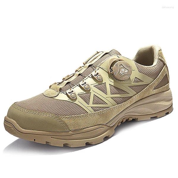 Fitness Shoes Treinamento Tactical Hunting Boots não deslizamentos Homens de camping ao ar livre Caminhando esportes de escalada fãs do exército do exército deserto à prova d'água