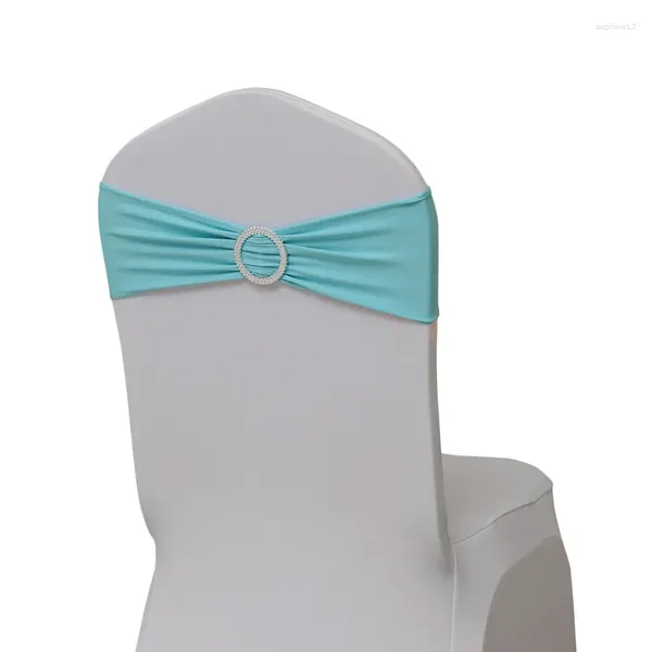 Coperture per sedie Stretch Lycra Spandex Bande con decorazioni per matrimoni cupiose di fibbie ante a fila all'ingrosso C2.