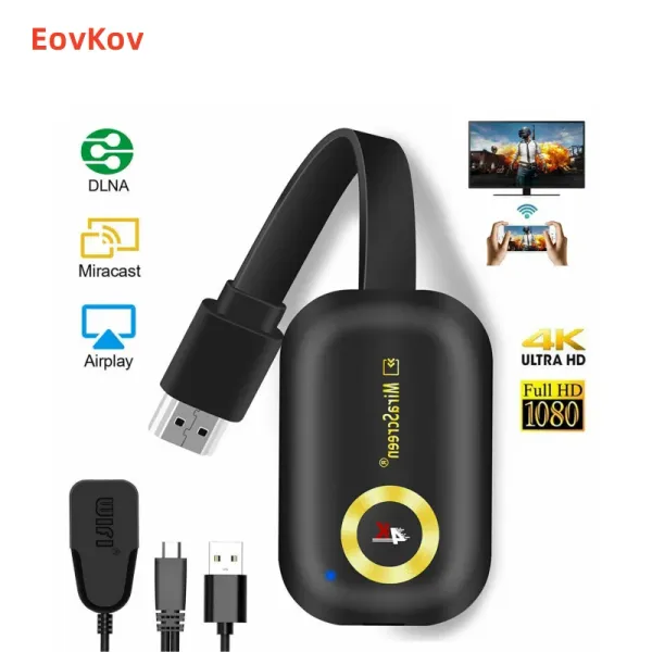 Stick 4K TV Stick Wireless HDMI Display Dongle Adattatore Chromecasts 4K per iOS/Android Video/Audio Mirroring su TV/Proiettore/Monitor