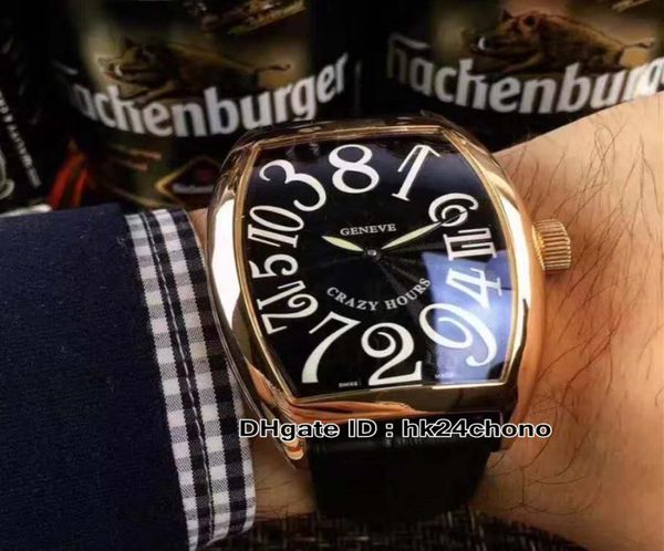 Высококачественные сумасшедшие часы 8880 CH MEN039S Автоматические часы Rose Gold Case Black Dial Color Mark Кожаный ремешок Sport 3739087