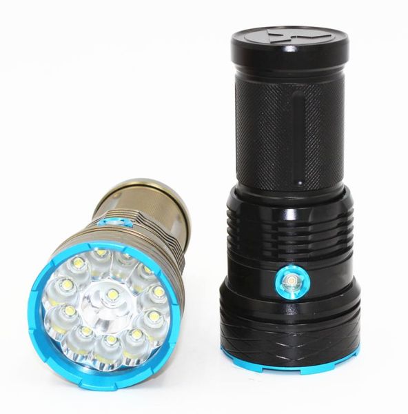 25000 Lumens Skyray King 12T6 Светодиодный Flashlamp 12 XM-L T6 Тактический портативный светодиодный светодиодный фонарик фонарики Torch6781510