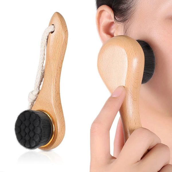 Новая деревянная очистка масажная массажная массажная щетка для мытья продукт инструмент уход за кожей.