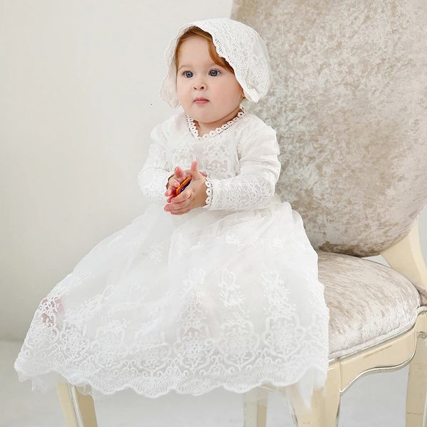 Baby Girls Kleid Spitze Prinzessin Kleid Kleidungskleider Taufe Kostüm Baby Geburtstag Hochzeitsfeier Abschlussabend 0-24m 240323