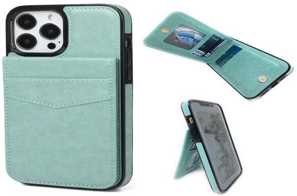 Kartenhalter Trendy Mobiltelefone Wallet Wallet für iPhone 13 Pro Max mit Slots Halter Frauen Männer Luxus magnetische Münztasche 8096555