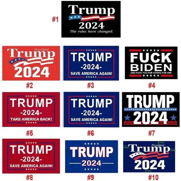 Donald Trump Presidente do jardim Bandeiras 3x5 ft 2024 Reeleção Take America Back Flag com Brass BROMMETS PATRIOTIC AO ANTERIORIANTE DE DECORAÇÃO INTERIOR BANNER 115 2024