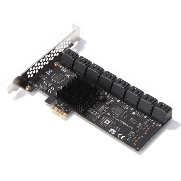 Impressoras PCIE para 2/4/6/12/16/20 PORTS SATA 3 III 3.0 6 Gbps Adaptador SSD PCIE PCI Express X1 Support Support X1/4/8/8