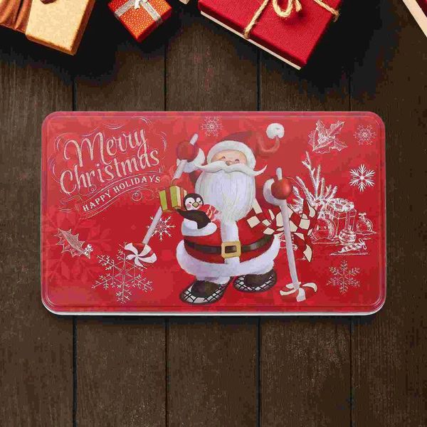 Aufbewahrung Flaschen Weihnachten Tinplate Cookie Box Kekse Candy Treat Sweets Container Container