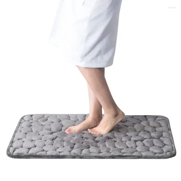 Halılar Mat Slip Non Slip Cobblestone Kabartmalı Banyo Banyo Banyo Yeminde Hal Halı Duş Odası Kapatoral Bellek Köpük